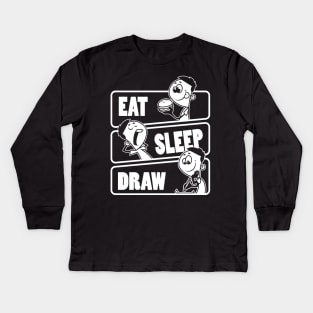 Eat Sleep Draw - Artist Gift product Kids Long Sleeve T-Shirt